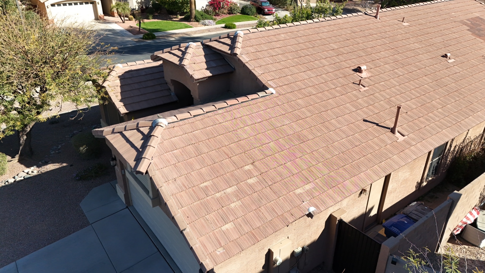 Flat-Profile Tile Re-Roof, Tile roofing project by Rob's Roofing & Remodeling
