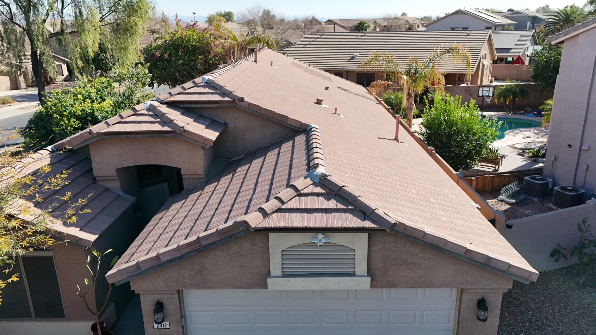Concrete Tile Re-Roof, Finished, Tile roofing project by Rob's Roofing & Remodeling
