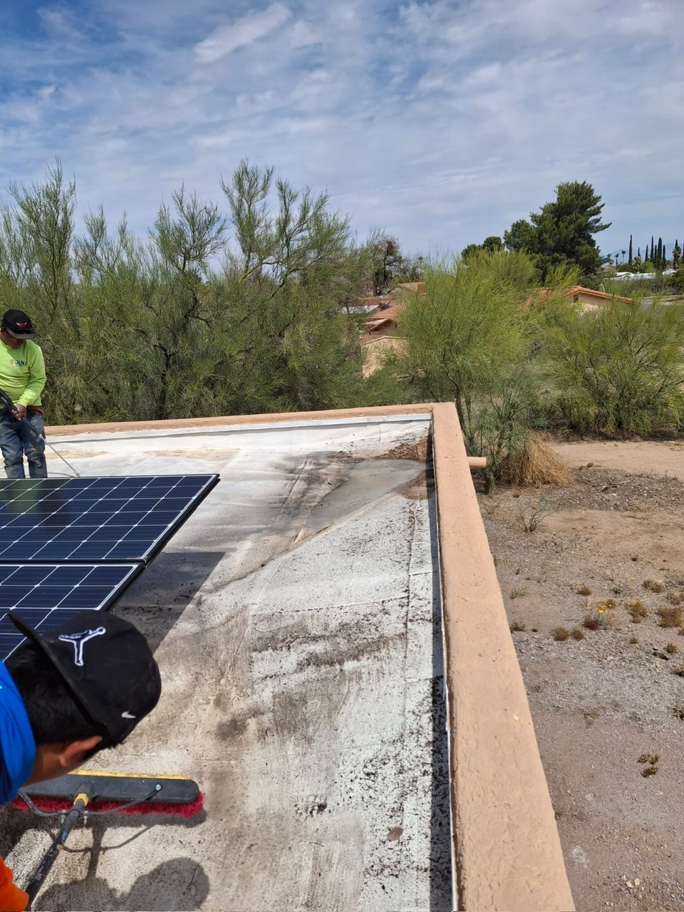 Parapet Edge Before Recoat, Flat Roof roofing project by Rob's Roofing & Remodeling