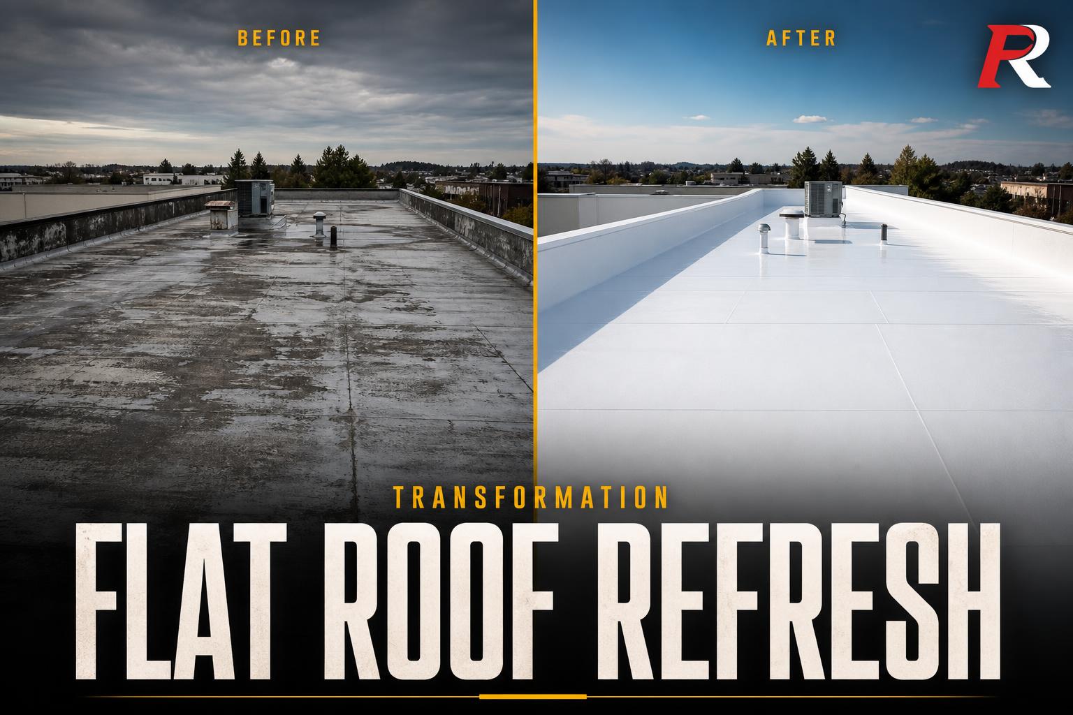 Flat Roof Refresh, Before & After